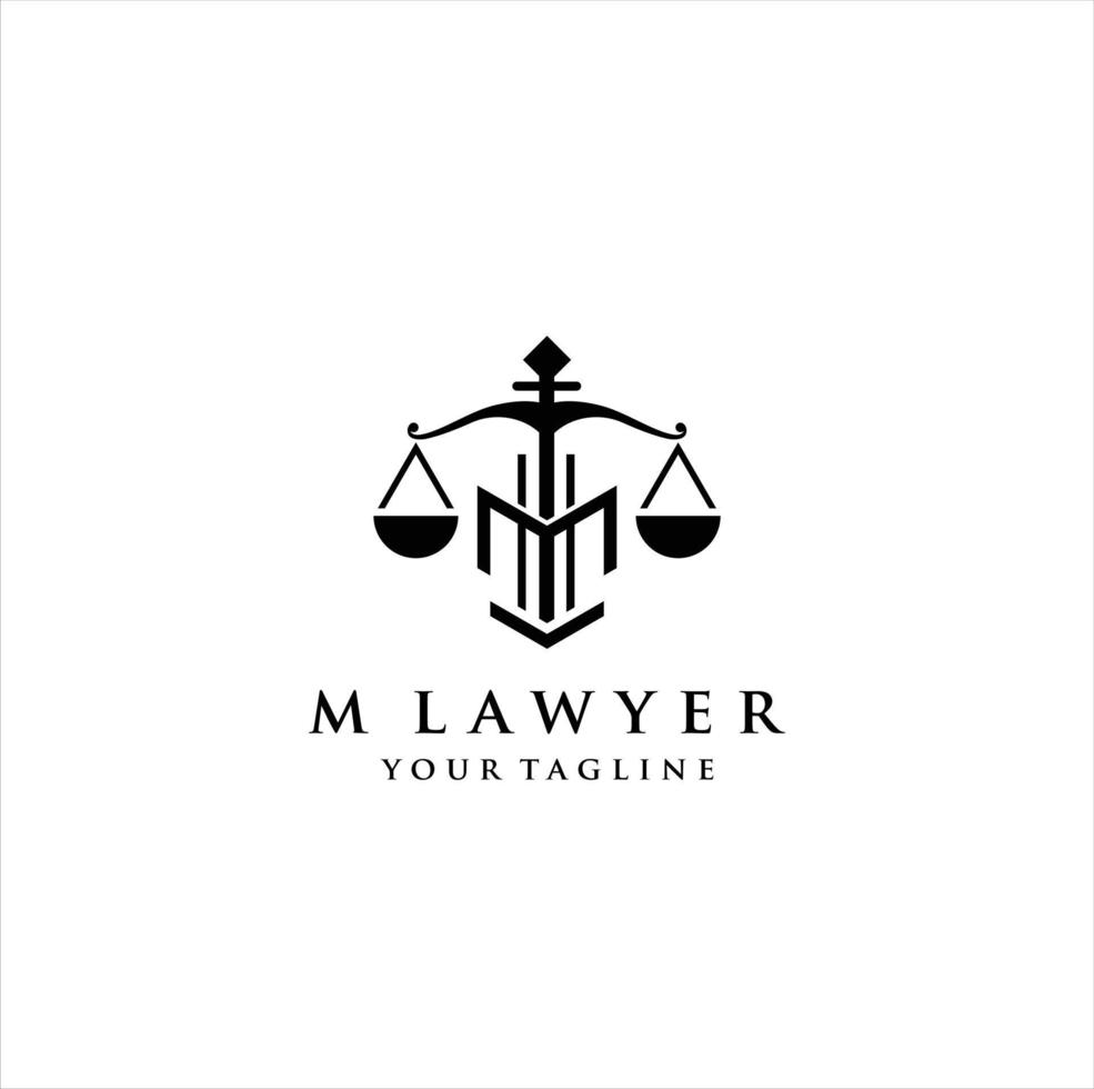 Attorney and law logo. Modern design. Abstract style. Vector illustration