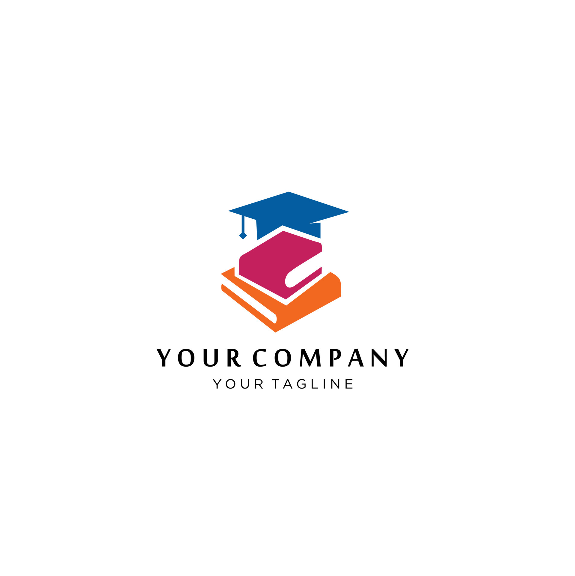 Toga book hat vector logo design. College education graduation logo ...