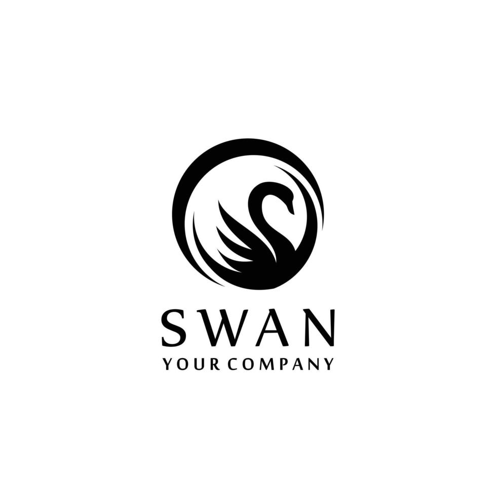 Swan logo Template vector illustration design