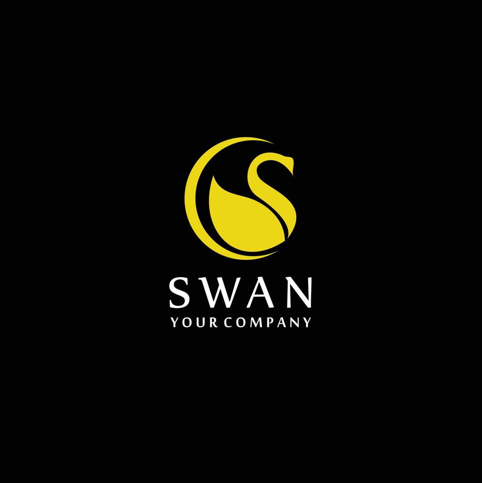 Swan logo Template vector illustration design