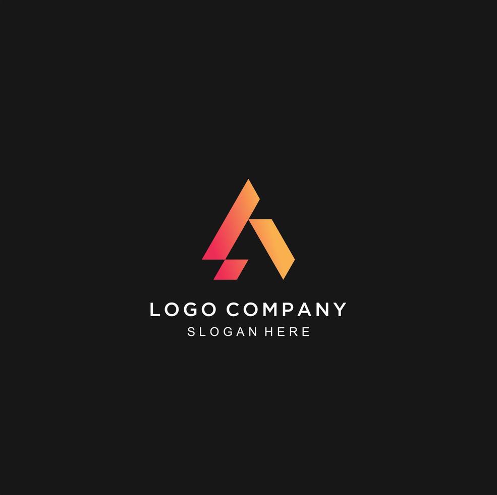 Creative and modern minimalist A letter logo design template for use any kinds of business vector