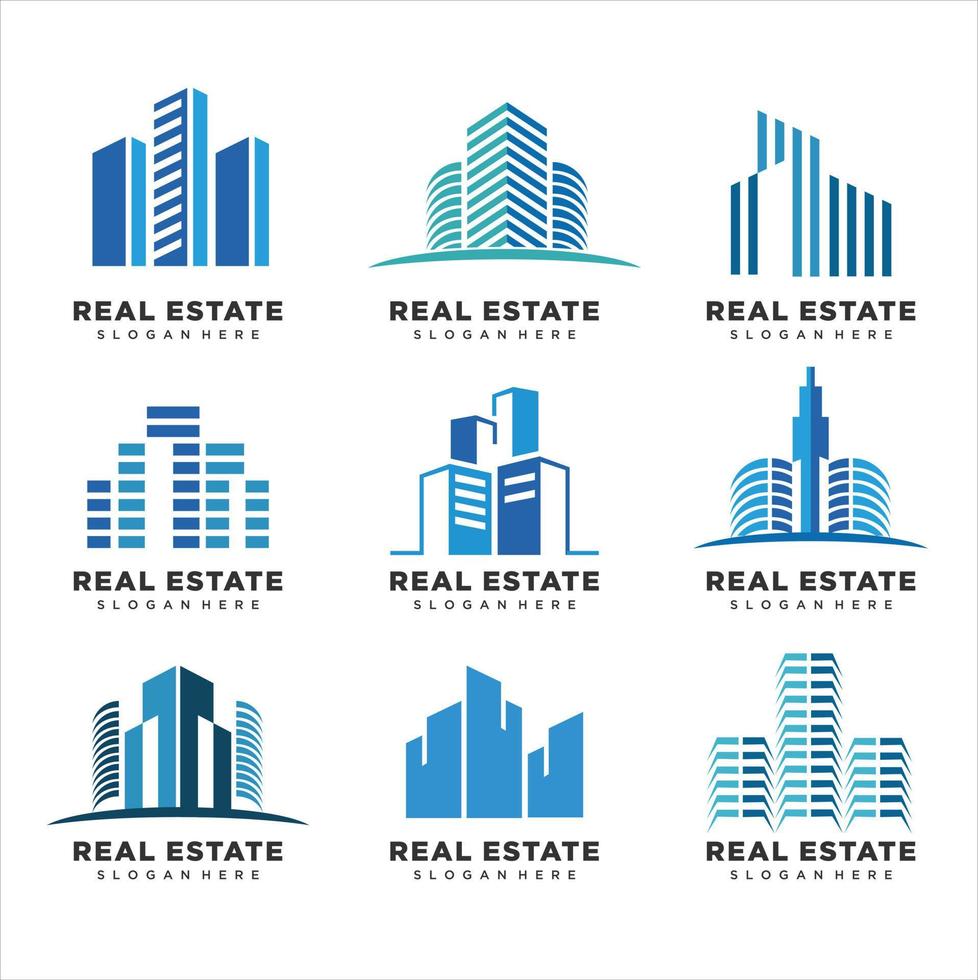 Real Estate, Buildings and Construction Logo Vector Design Eps 10