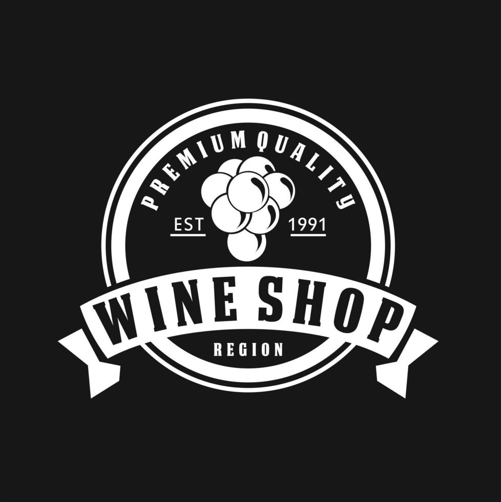 logotipos de vino aislados en un fondo blanco. vector