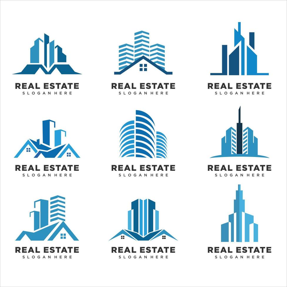 Real Estate, Building and Construction Logo Vector Design