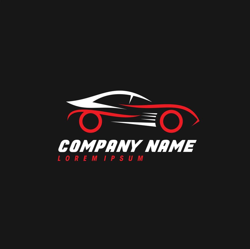 Ilustración de vector de logotipo de coche, diseño de coche abstracto