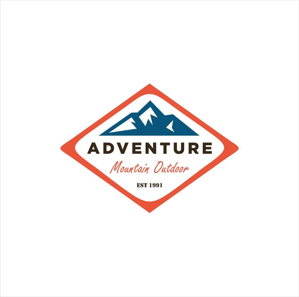 Ilustración de logo de vector de montaña. logo multiusos para tu negocio.