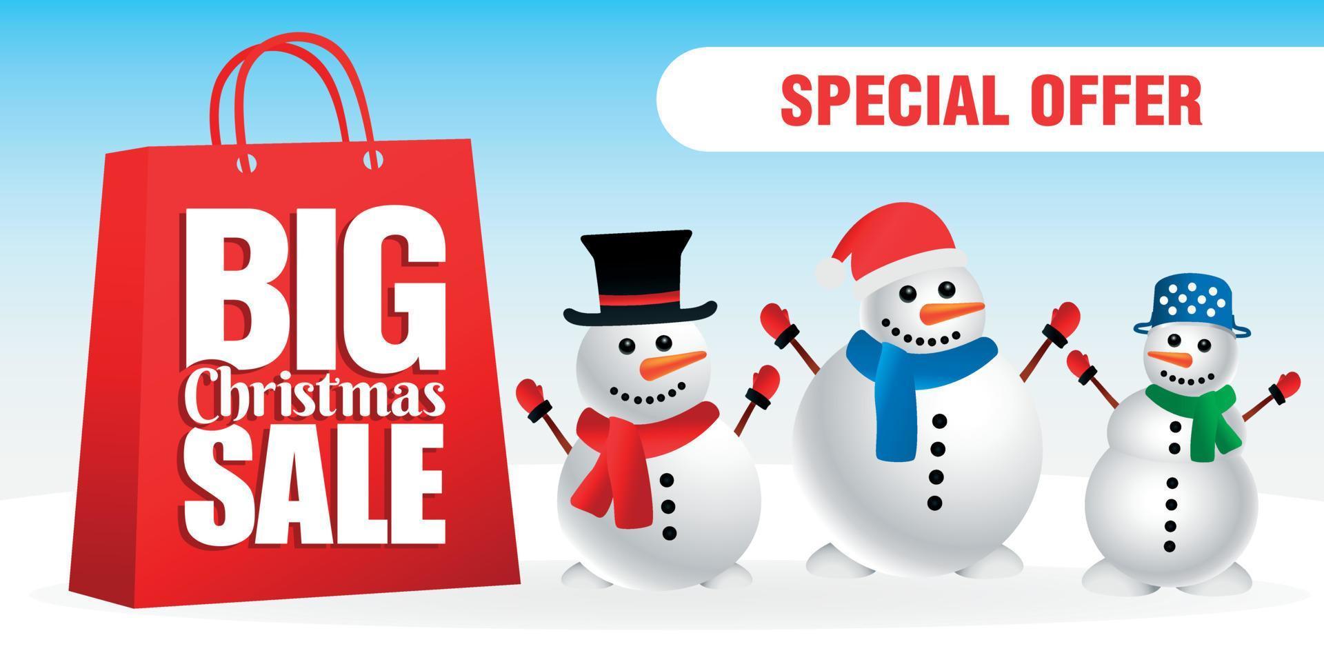 Special offer big christmas sale banner vector