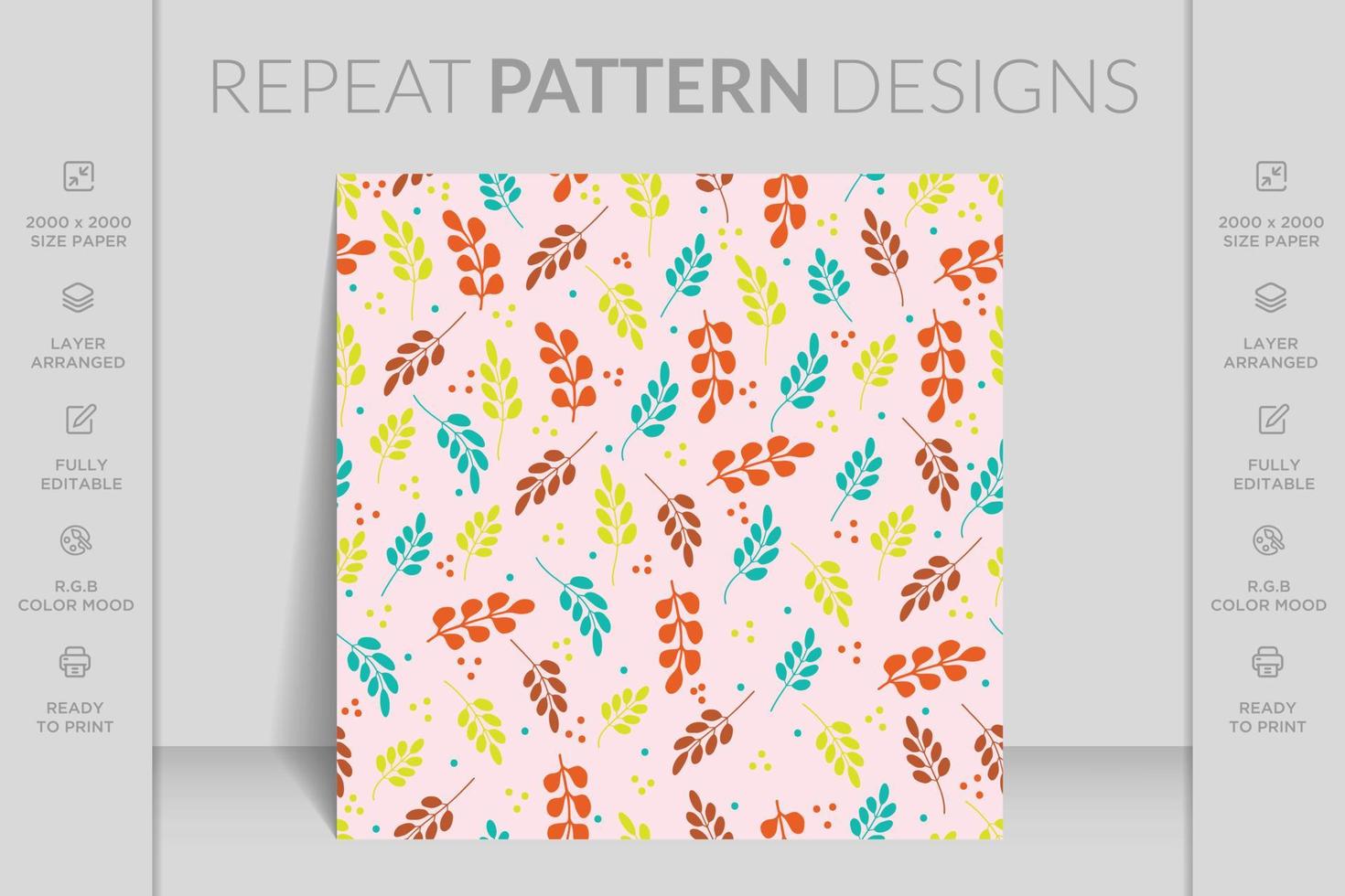 Hand drawn seamless ornamental colorful flowers floral pattern background design flat illustration vector