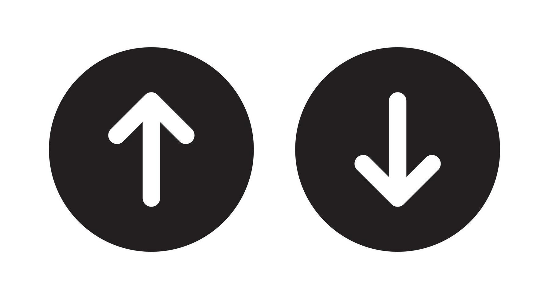 Up and down arrow icon vector. Upload and download sign symbol vector