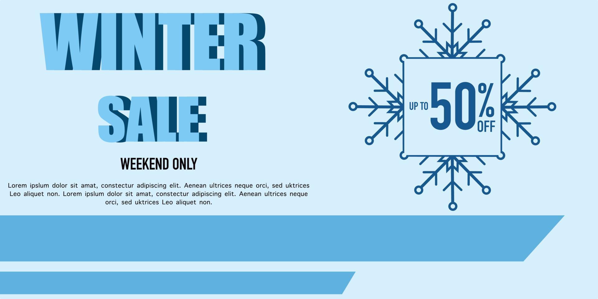 Winter sale banner template design, vector illustration design for advertisements, banners, flyers and flyers