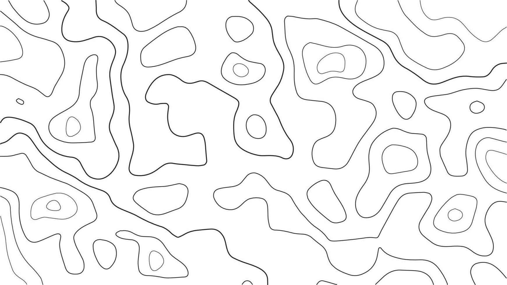 Abstract topographic contour line pattern solid background vector map.