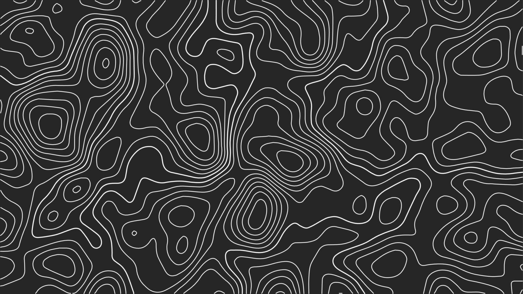 Abstract topographic contour line pattern solid background vector map.