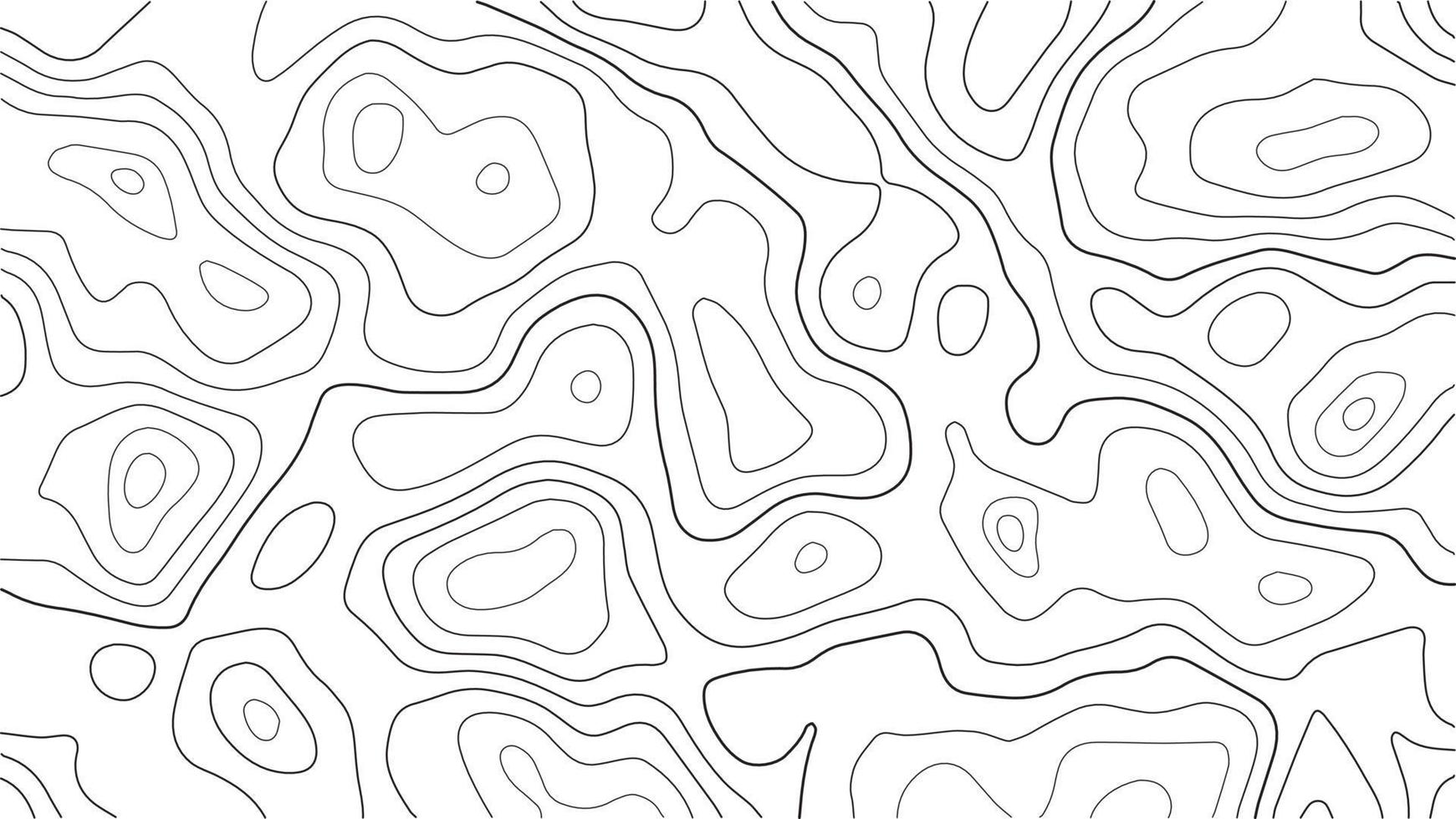 Abstract topographic contour line pattern solid background vector map.