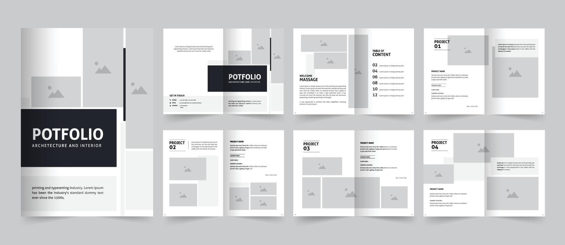 Architecture and Interior portfolio or portfolio template design ...