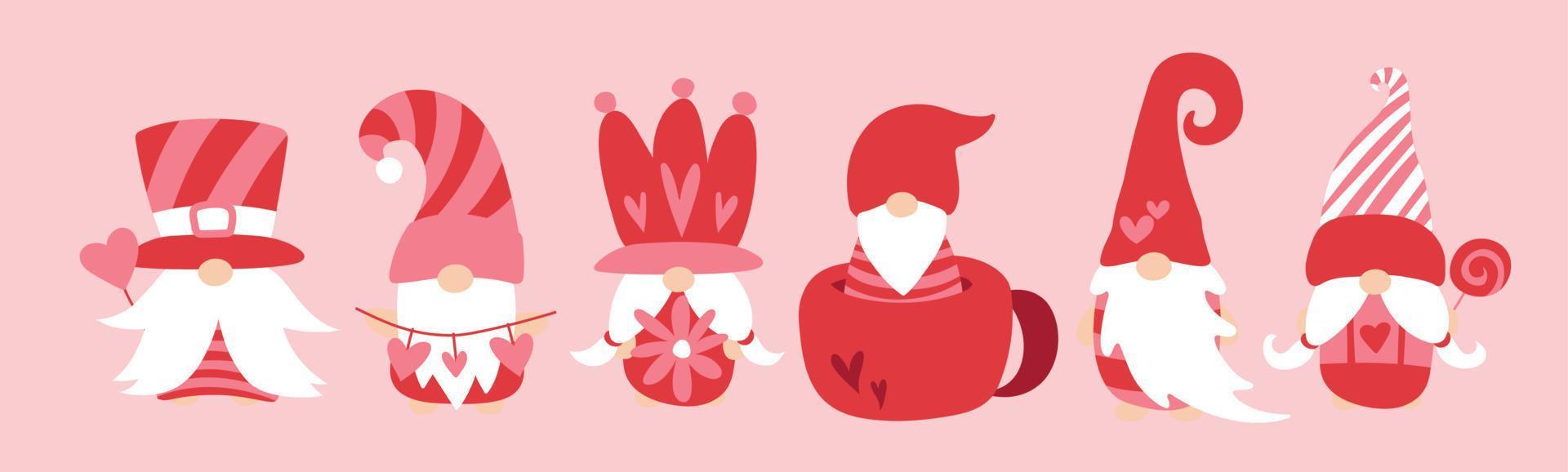 Valentine's Day Gnome Character Illustration vector