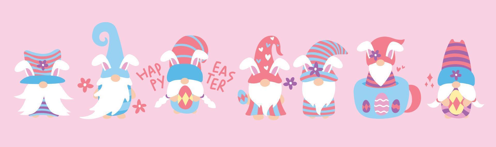 Easter Eggs Day Day Gnome Character Illustration vector