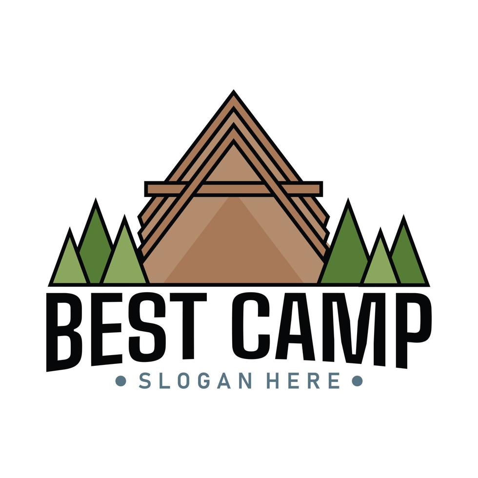 camping logo design illustration vector