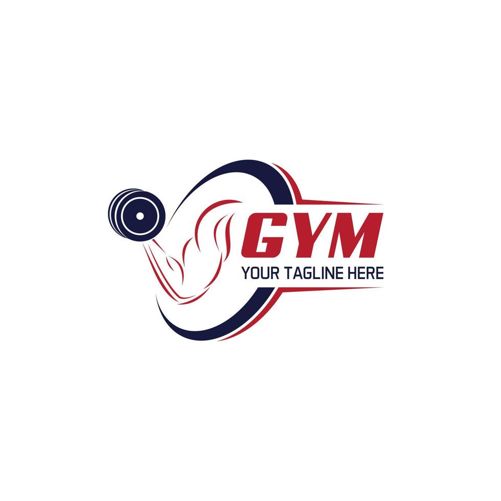 logotipo de fitness de gimnasio - ilustración vectorial, emblema de diseño del logotipo de fitness de gimnasio. adecuado para su necesidad de diseño, logotipo, ilustración, animación, etc. vector