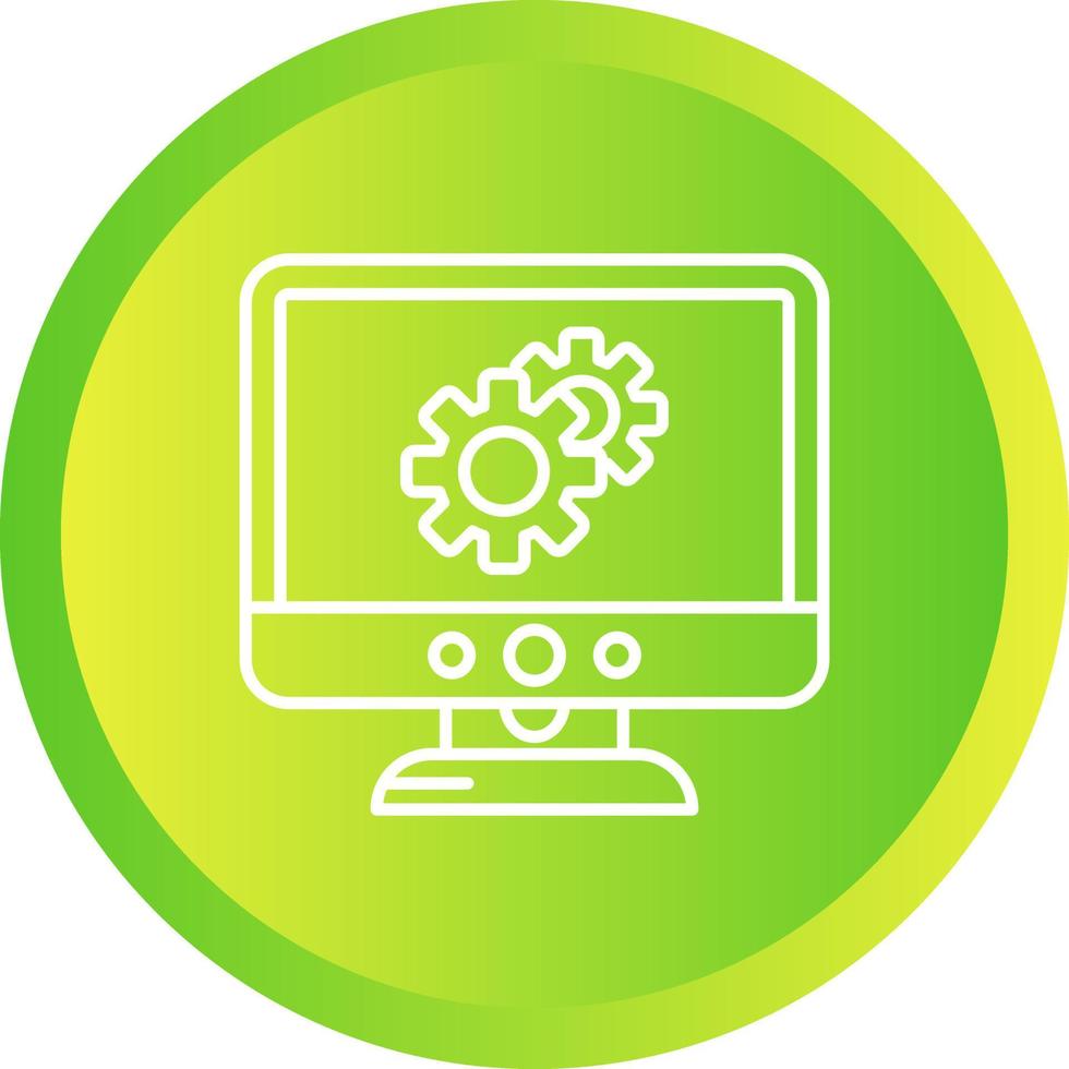 Settings Lcd Vector Icon