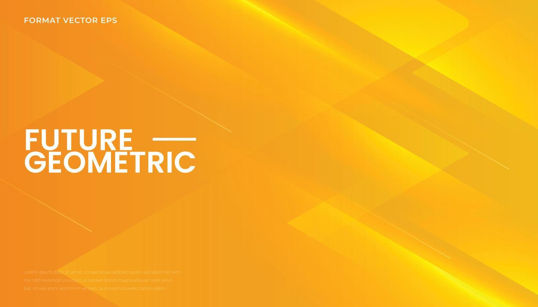 Abstract Dynamic Yellow Orange Background with Geometry Overlay Shapes vector