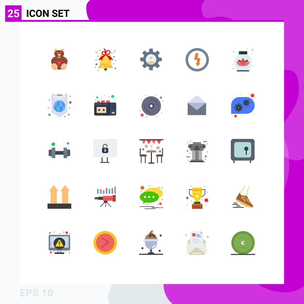 25 Creative Icons Modern Signs and Symbols of care lotus controls power devices Editable Vector Design Elements