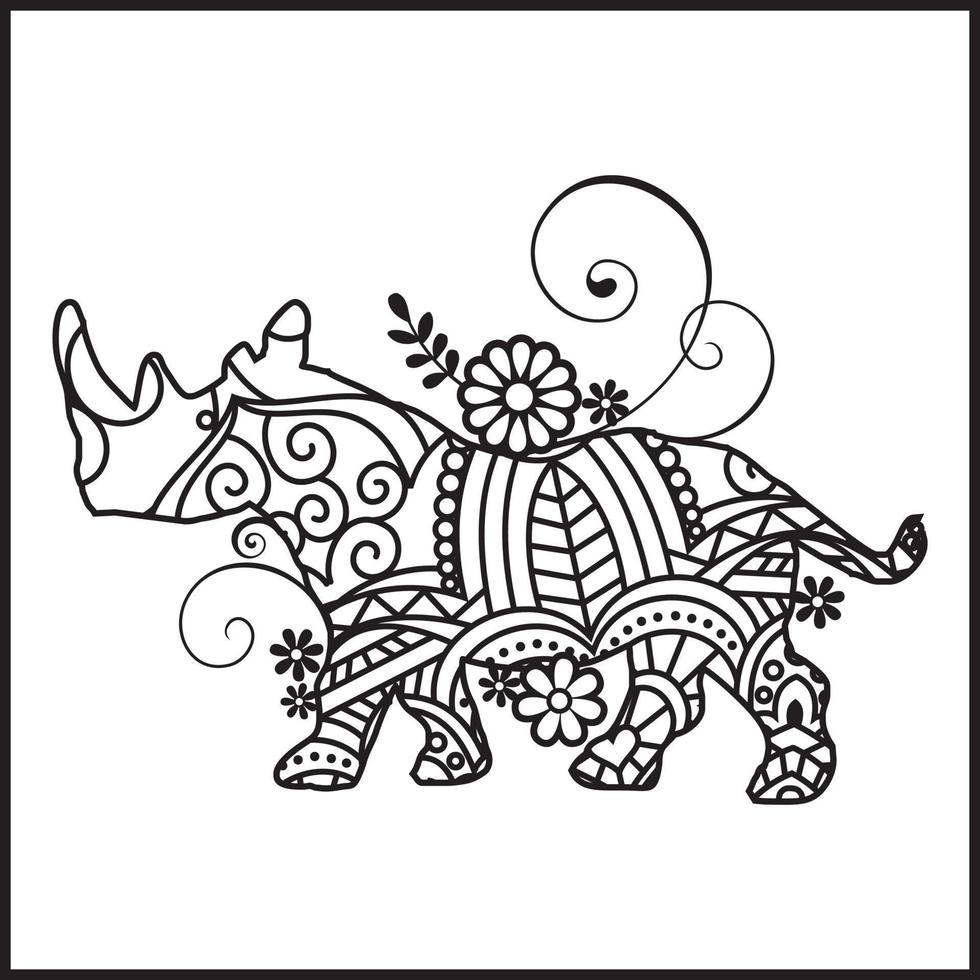 ilustración vectorial animal decorativo sobre fondo blanco vector