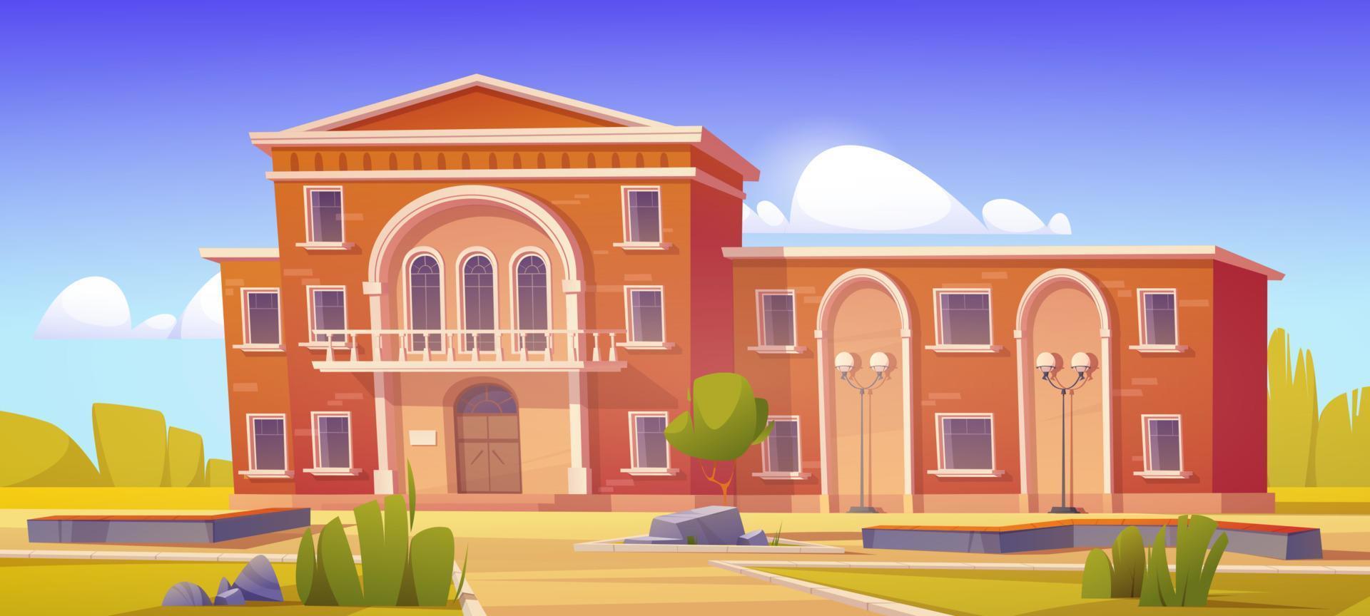 University, college or public library building vector