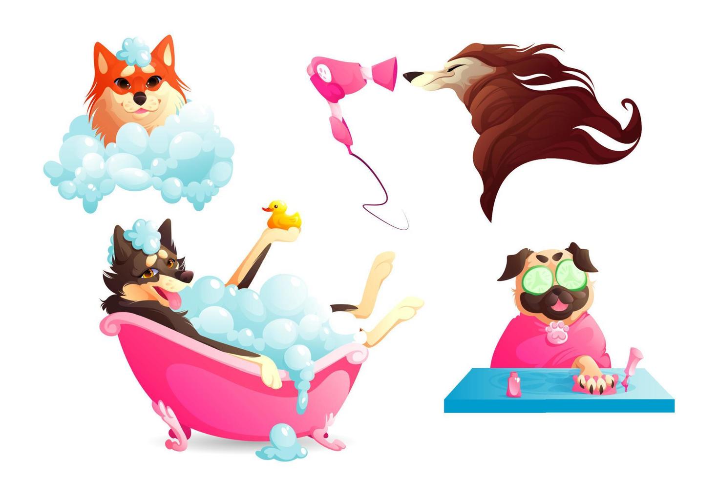 Grooming and spa salon for dogs vector