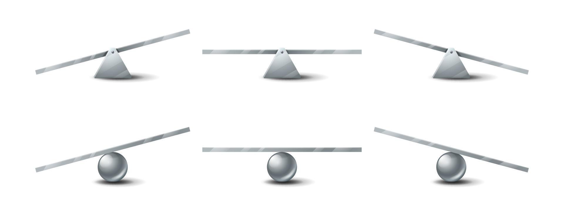 conjunto de balancín, columpios de metal, balancín 3d vector