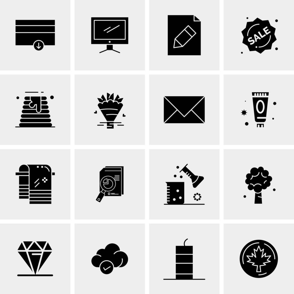 16 Universal Business Icons Vector Creative Icon Illustration to use in web and Mobile Related project