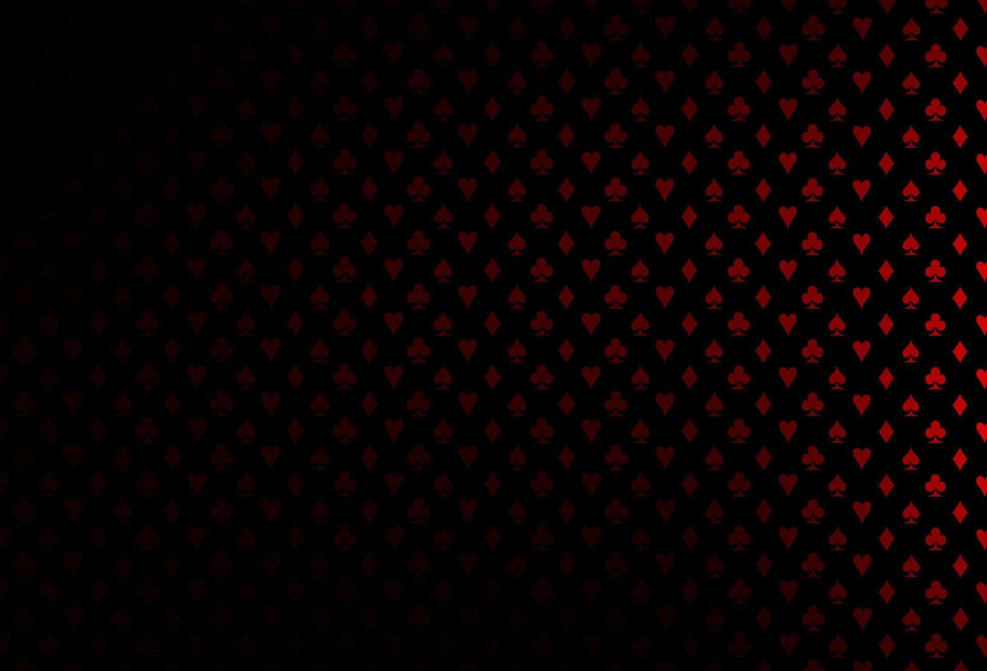 Dark red vector background with cards signs.