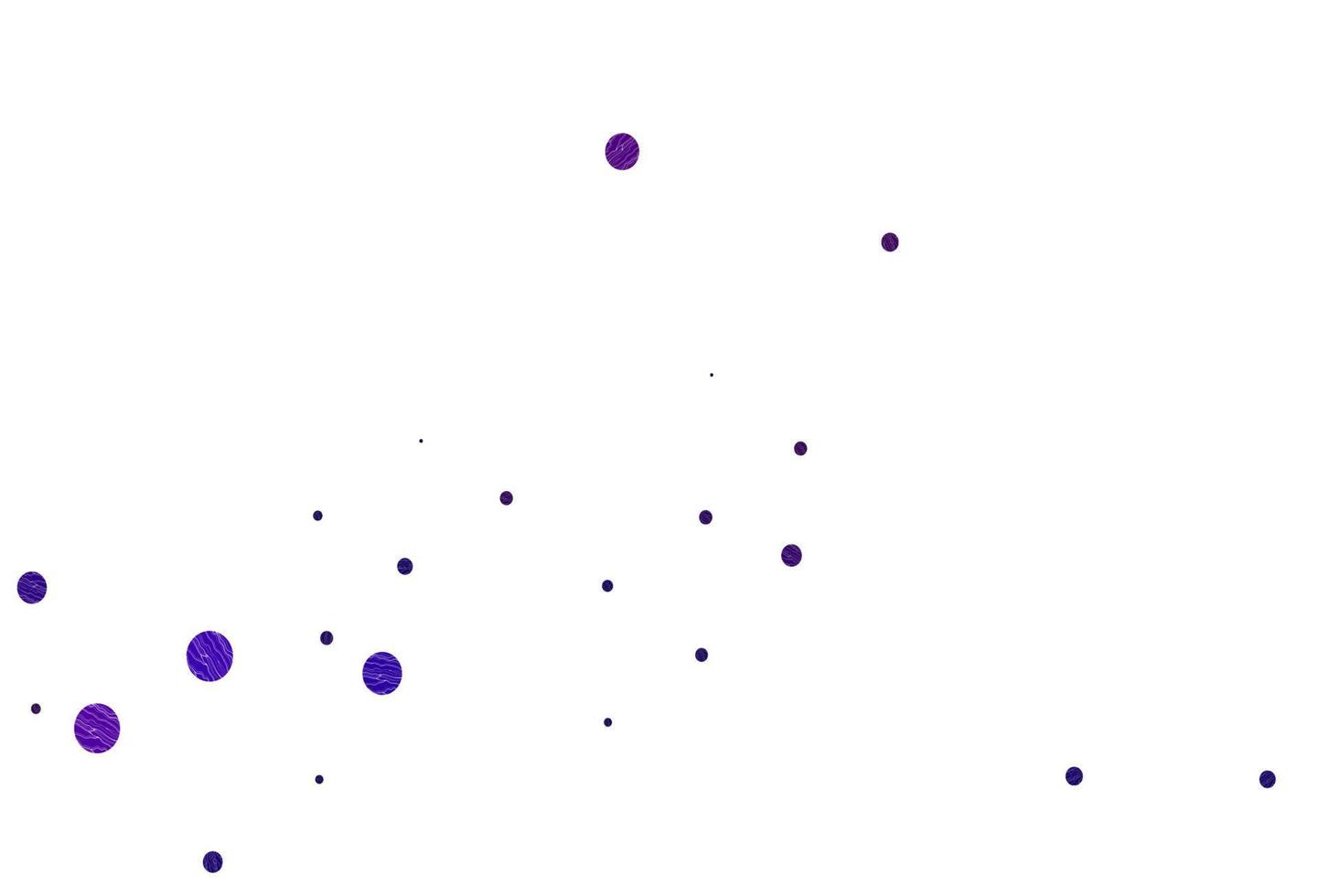 Fondo de vector púrpura claro con burbujas.