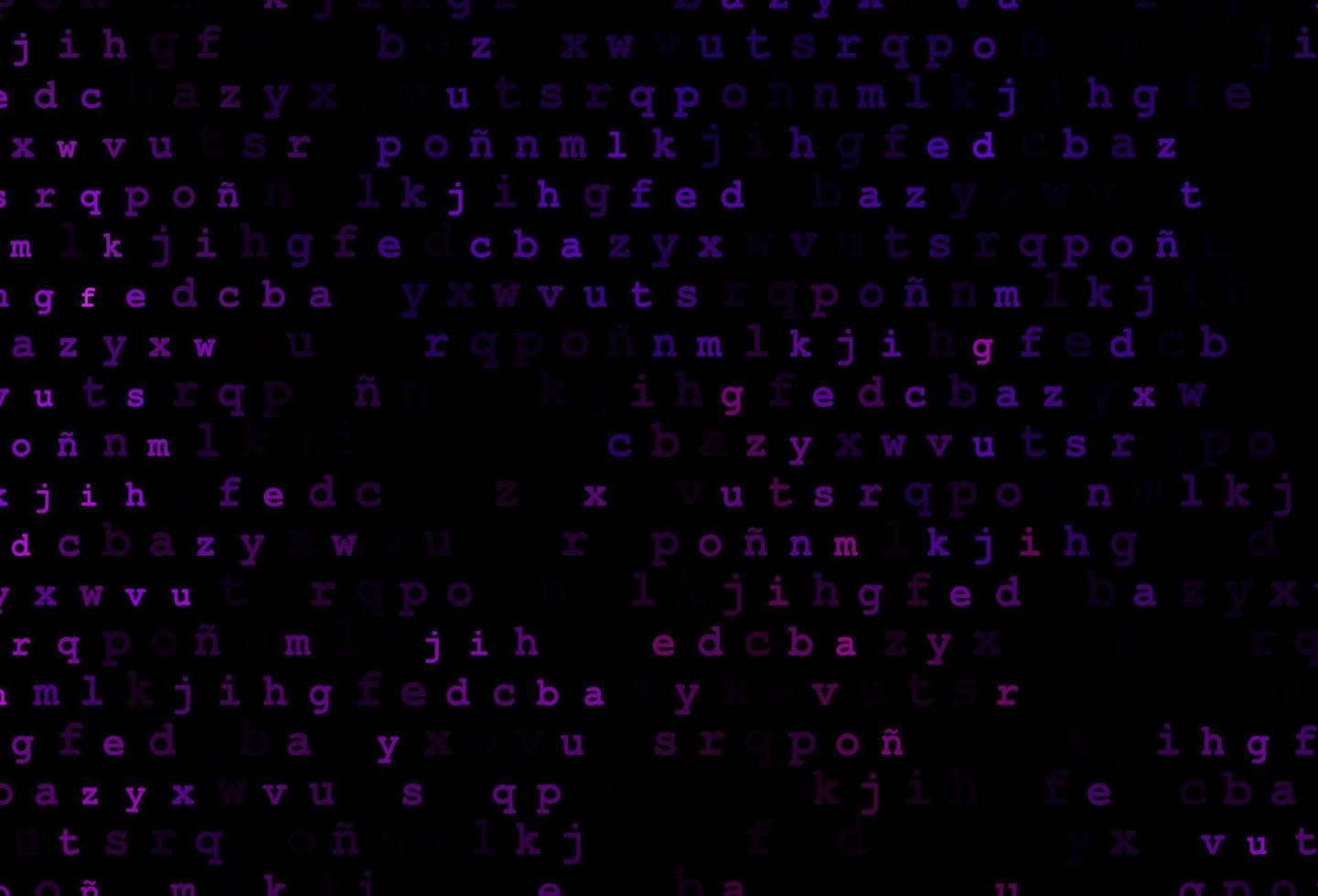 plantilla de vector de color púrpura oscuro con letras aisladas.