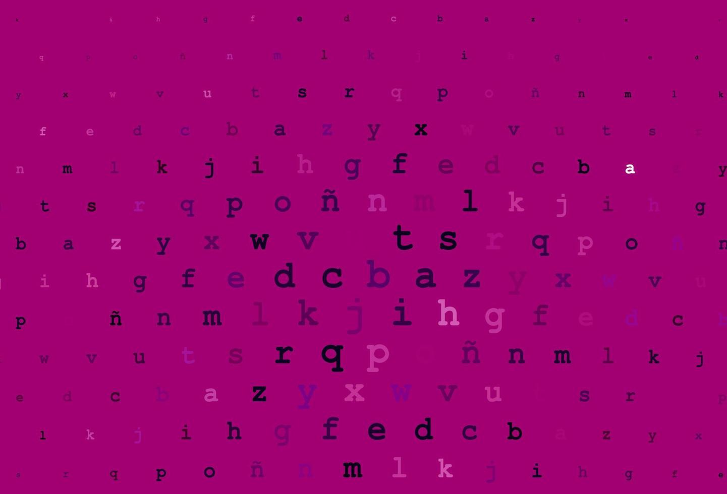 Dark purple vector pattern with ABC symbols.