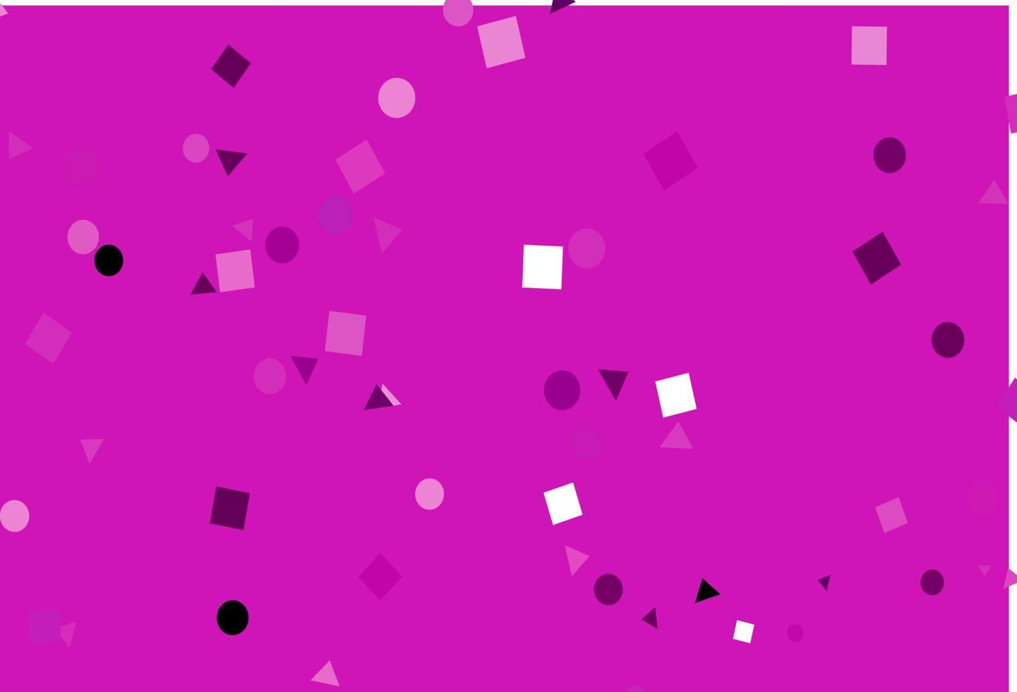 Light Purple vector background with triangles, circles, cubes.