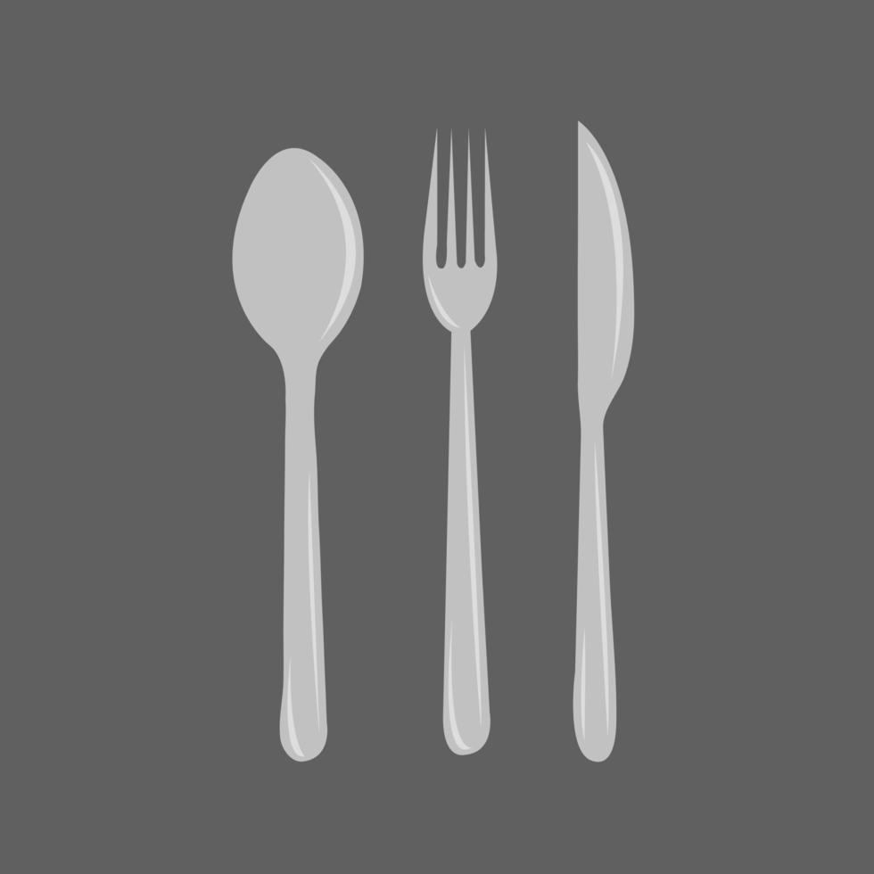 Spoon fork knife vector illustration for graphic design and decorative element