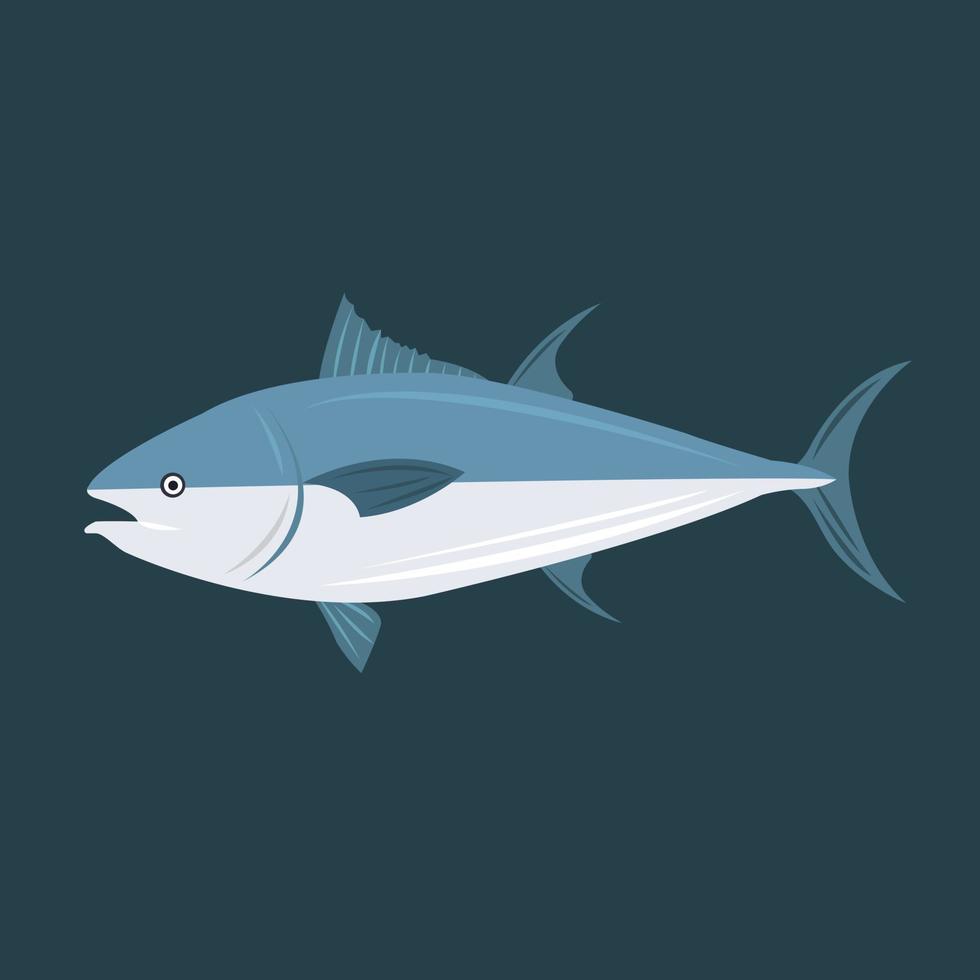 ilustración de vector de pescado fresco de océano para diseño gráfico y elemento decorativo