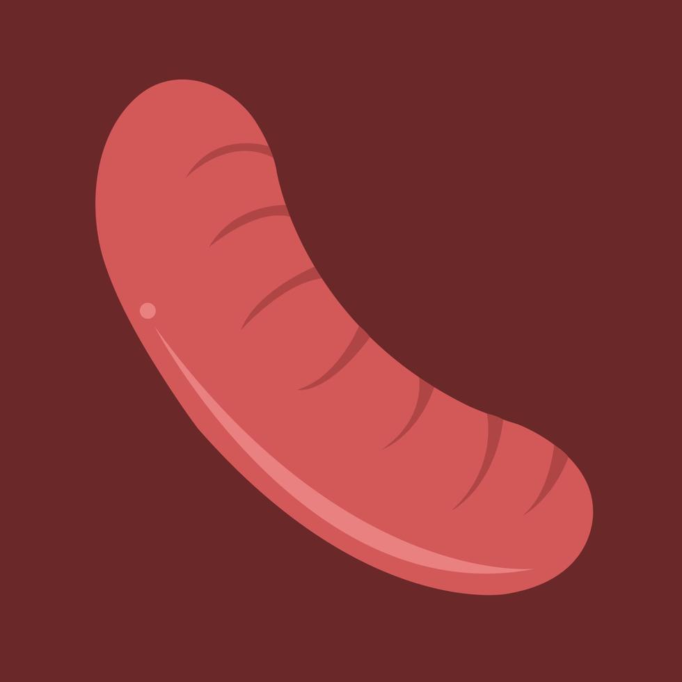 Sausage vector illustration for graphic design and decorative element