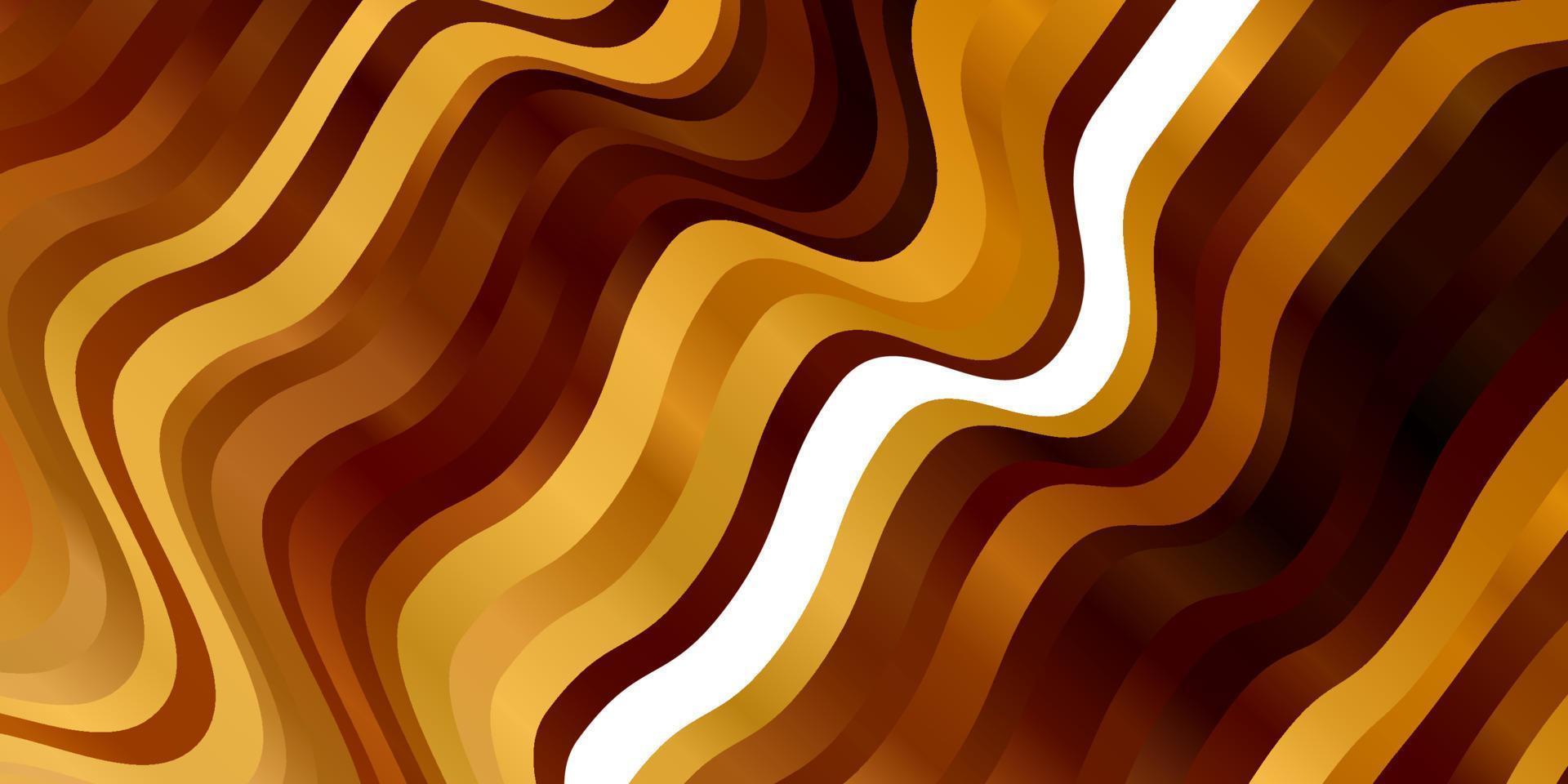 Light Orange vector pattern with curves.