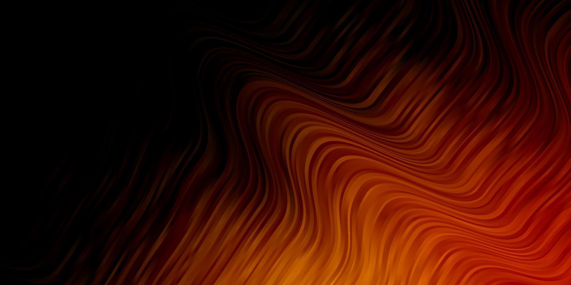 Dark Orange vector backdrop with bent lines.