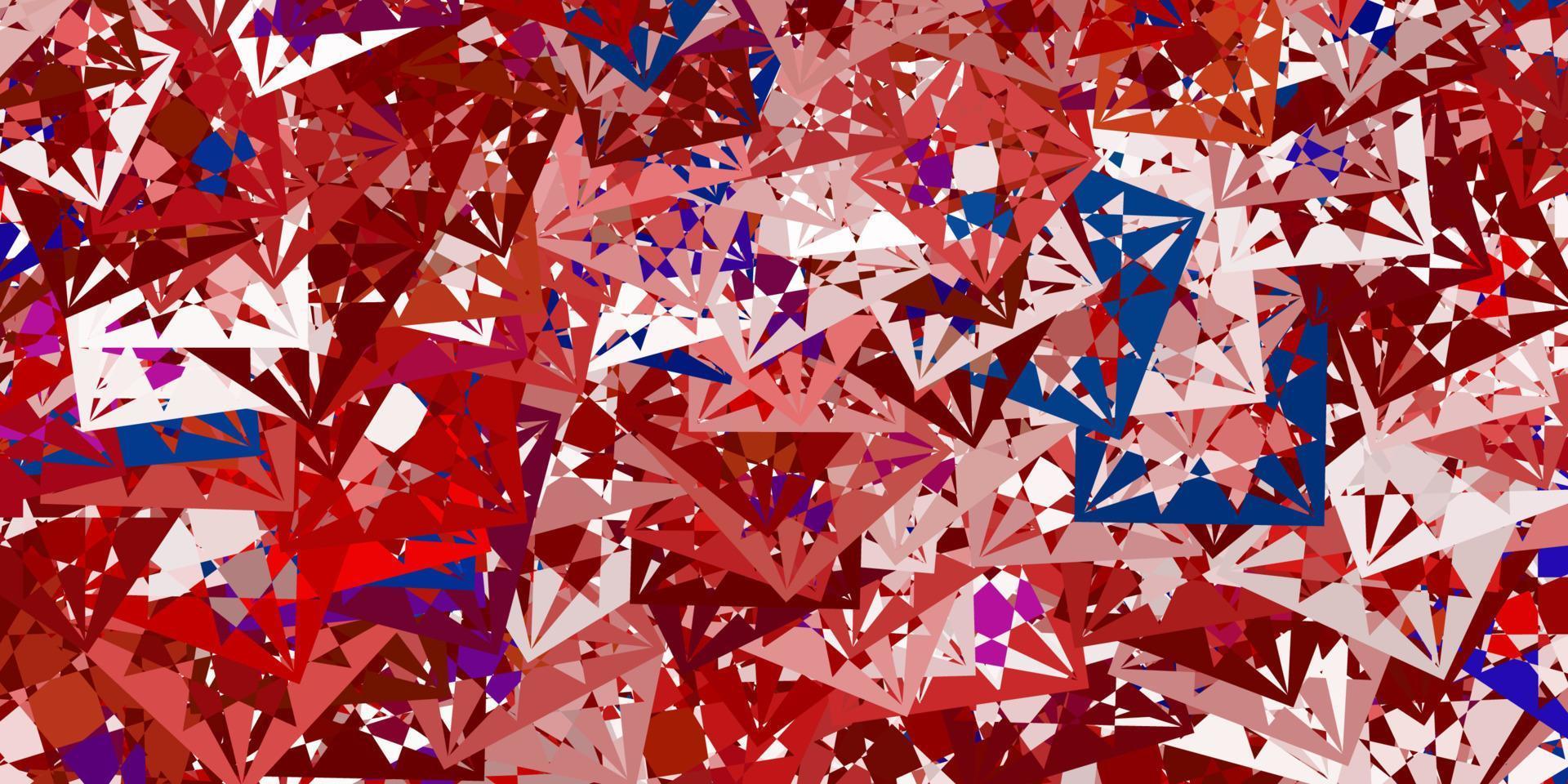 Light Blue, Red vector texture with random triangles.