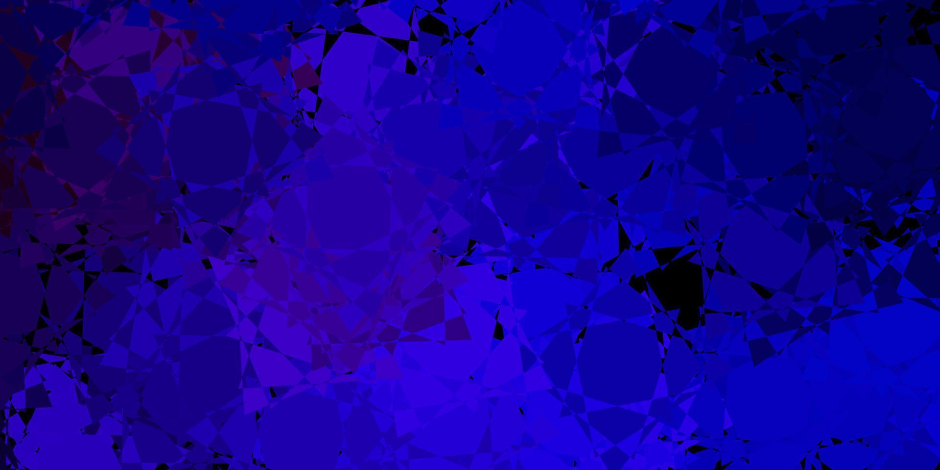 Dark Blue, Red vector pattern with polygonal shapes.
