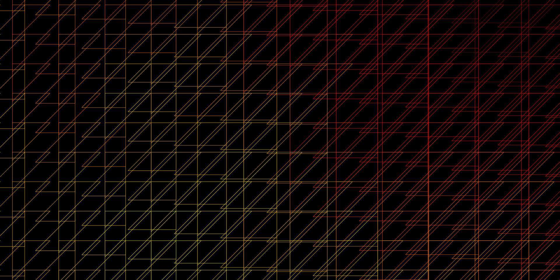 Dark Orange vector background with lines.