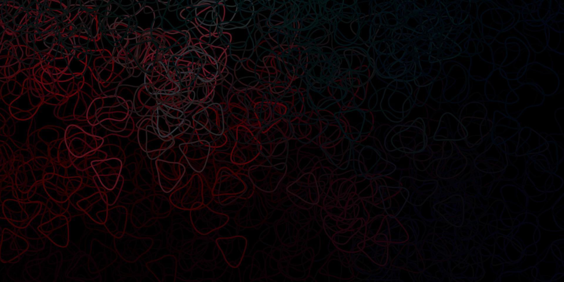 Dark blue, red vector background with random forms.