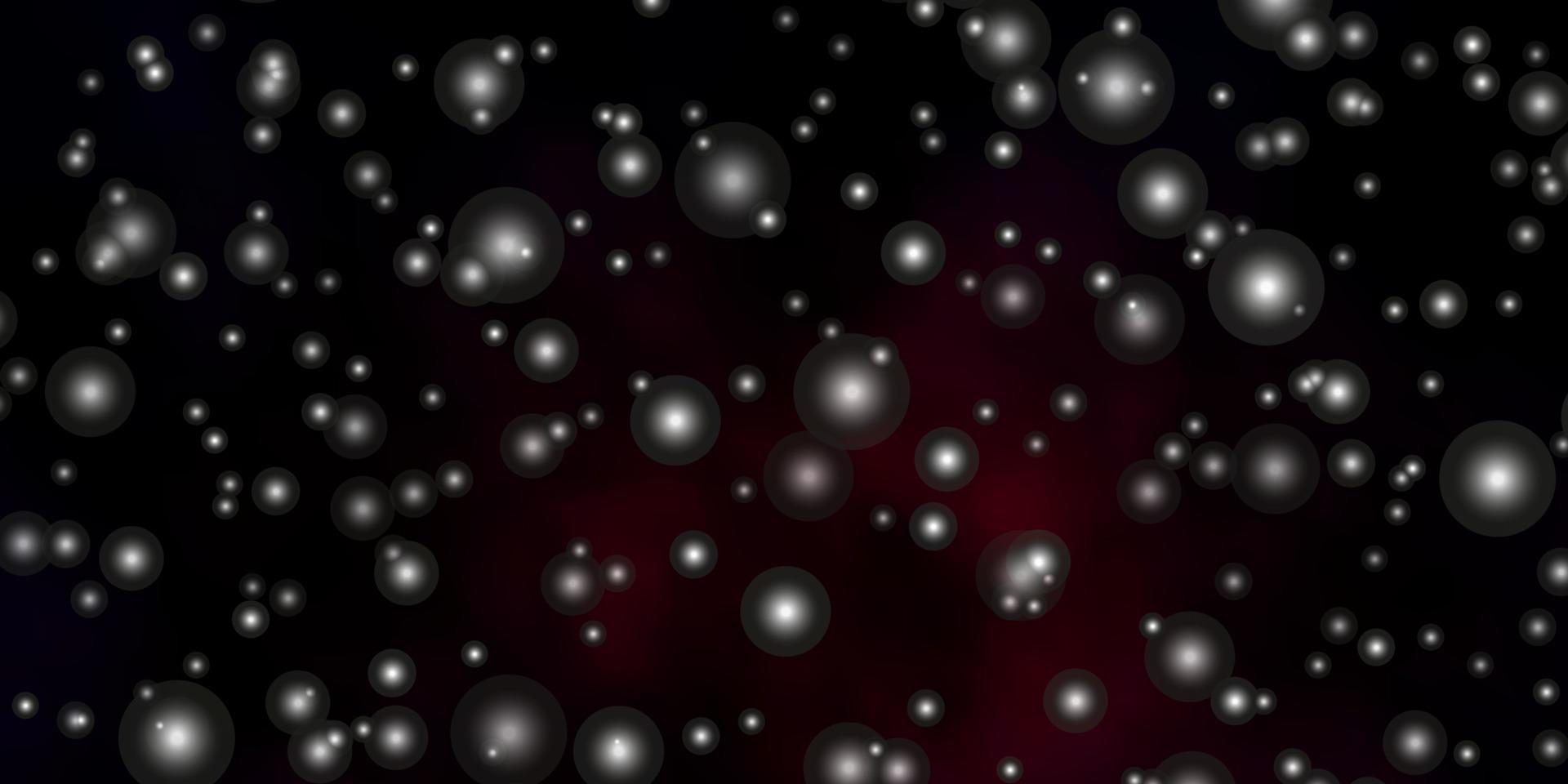 Fondo de vector rosa oscuro con estrellas de colores.