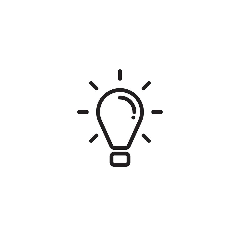 Light Bulb logo or icon design vector