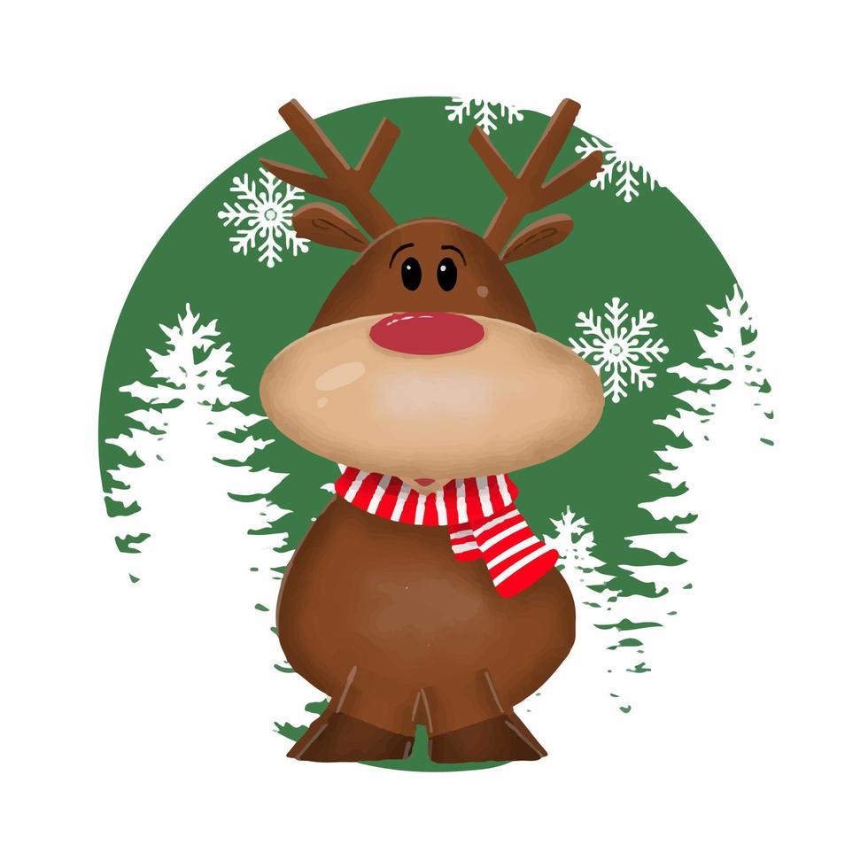 the christmas reindeer vector