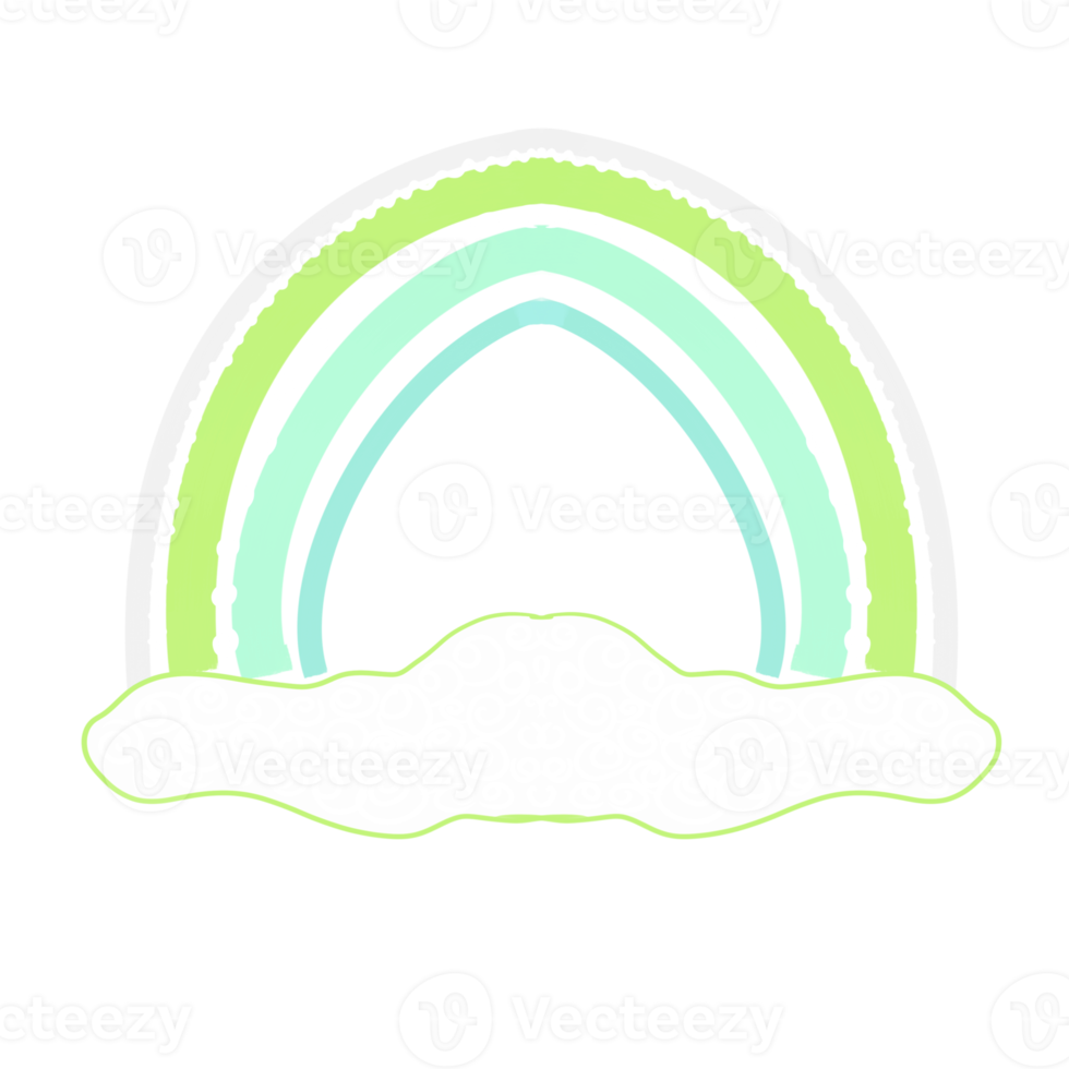 rainbow in the clouds illustration png