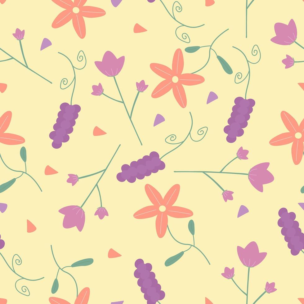 fondo floral abstracto de patrones sin fisuras. perfecto para textiles, prendas de vestir, papel pintado, etc. vector