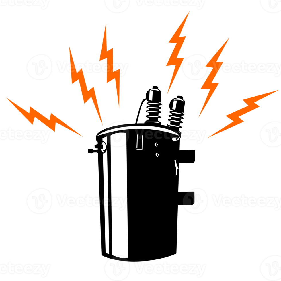 elettricità trasformatore retrò png